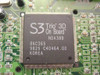 S3 Trio 3D On Board NDA3BB chip closeup showing 86C365 markings, date code 9825, and Korea origin
