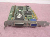 Compaq 223337-001 2MB VGA PCI video card with MGA chipset – angled front view showing dual output connectors including DB-15 and HD-15 VGA ports on bracket