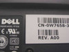 Dell RT7D50 keyboard underside label showing model RT7D50, part number CN-0W7658, Rev. A00, and 5VDC 75mA rating