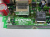 Compaq 169317-001 Voltage Regulator Module close-up of board silkscreen showing COMPAQ DIA0 085943 replace w/spare marking and SUB75N06 IC