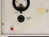 DT1448 lower panel detail showing Simpson microammeter, Low Bat indicator LED, and Voltage Adjust Pot knob