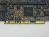 Close-up of main controller IC and Samsung DRAM chips on Kingston MCA memory card edge connector area