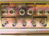 Tektronix 161-420-63 front panel closeup — Trigger Output section with TTL and Analog BNC connectors (V and A channels), and Pacemaker Signal section with CASE, V-RING, V-TIP, A-RING, A-TIP BNC connectors