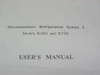 MMR Technologies Microminiature Refrigeration System I Models K2001 and K7701 – title page interior showing USER'S MANUAL heading