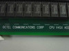 Octel CPU V4SX board close-up showing silkscreen 'OCTEL COMMUNICATIONS CORP CPU V4SX ASS' with Motorola 9450 K memory ICs