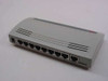 Encore ESH-708 rear panel showing 8 RJ-45 Ethernet ports and DC power jack