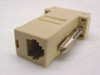 DB9 Male to RJ11 6-Pin Serial Adapter — rear view showing RJ11 6-pin modular female jack