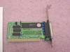 Magitronic A-B109 8-bit ISA dual parallel printer card — component side showing HM82C11C controller chip and DB-25 bracket connector