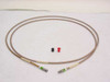 Thermax RG400/U 190cm coaxial cable with SMA male and female connectors, full length view with two dust caps