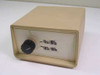 Unbranded 25-pin DB25 2-way A/B data transfer switch — front view showing rotary selector knob and A/B position labels