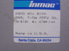 Inmac 0126 product label showing model number 0126, PAR T-SW PDFV 36L, serial number, and Made in USA Santa Clara CA