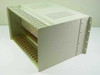 Adtran Smart 16 Shelf 1200.023 — right-side three-quarter view showing empty chassis interior, card guides, ventilation holes, and 19-inch rack ears