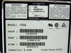Micropolis 1936 drive label close-up showing model 1936, part number LY0250-01-9, HDA 14LB32432, serial 4023961041, capacity 3.6GB, interface SCSI, +12V/+5V power ratings
