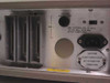 HP 78221-OPT 12 controller — rear right panel showing AC power inlet IEC connector, voltage selector, fuse holder (1AT 115V / 500mA 230V), line rating label (115V/230V ±10%, 50-60Hz, 7A/35A, 90VA, Outlet 5A Max), and Caution Do Not Remove Cover label