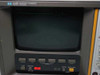 HP 78534C Monitor Terminal — close-up of CRT display and front panel controls including OVERVIEW, STORE, REAL TIME, DELAYED, CONTROL, CLEAR, LOCAL COPY, SUSPEND, SILENCE/RESET, and ALARMS buttons