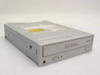 Samsung SW-208 CD-RW IDE internal drive — front panel view showing beige face plate, tray, and Fuel Drive branding