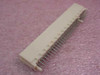 Tyco 1-145154-2 Standard Edge connector – three-quarter view showing through-hole pin array and cream housing