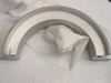 MEC Tech AMAT arc-shaped aluminum bracket component — semicircular profile with mounting holes at each end