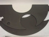 MEC Tech AMAT large arc-shaped dark graphite or anodized aluminum chamber shield or susceptor component — close-up top view