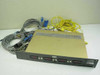 Acculex DP-304 LED panel meter rackmount chassis front view with four red LED displays and thermocouple cables laid out on top