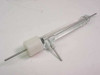 Abbott Spectrum 1366-07 Sample Syringe close-up side view showing glass barrel, white plunger body, and metal needle shafts