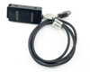 IBM 21F9345 9843 2-port dual DB25 brick connector cable – full length front view showing brick module and cable