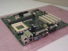 Dell 15JDG PGA370 Micro ATX Motherboard – front view showing PGA370 CPU socket, PCI slots, AGP slot, rear I/O with PS/2, USB, VGA, parallel, serial, and RJ-45 ports