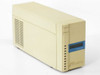 Practical Peripherals PM14400FXSA V.32bis external modem – front left three-quarter view showing beige desktop enclosure and blue LCD/display strip