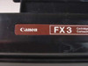 Canon FX-3 toner cartridge – close-up of label showing Canon FX3 Cartridge text