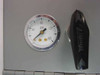 Accuvision 200 Power Supply – close-up of front-panel PSI pressure gauge (0–160 PSI) and black lever handle