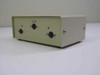 Rear panel of 2-way 8-pin DIN Apple printer data switch showing three 8-pin DIN ports labeled B, I/O, and A