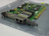 Emulex FC1020017-07B LightPulse PCI Fibre Channel HBA — front view showing dual LC/SC port bracket and green PCB in anti-static bag