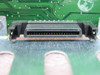 Close-up of high-density SCSI-style connector on Fiber Channel Pc2A 94V-0 4299 PCB card showing gold contact pins