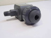 Cole-Parmer WU-33000-10 flow transmitter – end view showing threaded male NPT pipe port and sensor opening