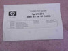 HP J1527A – installation guide booklet showing contents list including part numbers and rack compatibility