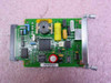 Cisco WIC-1B-U WAN interface card PCB top view showing component side with Lattice FPGA, transformer, capacitors, and edge connector