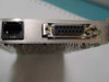 Danpex EN-2010BT bracket ports — RJ-45 network jack and AUI DB-15 connector with LED indicator
