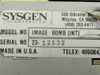 Sysgen Smart Image 60 label showing model IMAGE 60MB INT, serial number 23-12632, Made in USA
