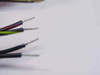 Stancor P-8574 control transformer — primary wire leads (black, red, green/yellow) with tinned ends