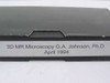 Close-up of VHS case label reading '3D MR Microscopy G.A. Johnson, Ph.D. April 1994'