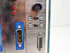 TCL 2110 individual card module close-up showing DB-9 connector, INT/EXT switch, SOE switch, and dual red LED indicators