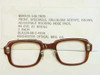 Rochester Optical military spectacle frame 6540-01-146-7809 brown horn-rim front only with DLA contract label