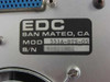 EDC 551A-DTS-05 model label closeup – San Mateo CA label showing model number 551A-DTS-05 and serial number field