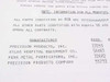 Interior page listing manufacturers and FSCM codes including Precision Products Inc., Atlas Hospital Equipment Co., and Penn Metal Fabricators