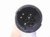 Patlite STF-V Signal Tower round multi-pin connector end view showing approximately 5 gold pins in circular housing