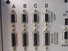 Rear panel detail — four Closed Loop DB15 connectors (A–D) and four Analog Joystick/Encoder DB15 connectors (A–D) with RS-232 port