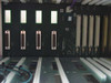 Interior view — multi-slot card cage backplane with internal DB25 connectors and expansion card slots