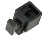 Bosch Rexroth 3842184737 Variofix Block — angled view showing round bolt hole on top and clip retention slot