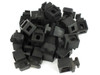 Bosch Rexroth 3842184737 Variofix Blocks — pile of 25 black plastic framing blocks