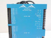 Anaheim Automation DPQ21SB1 – front panel close-up showing Axis #0 and Axis #1 screw-terminal I/O labels including home limit, soft limit, hard limit, jog, input, output, and motor phase connections